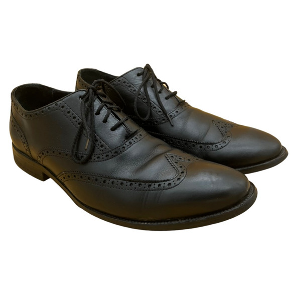 Cole Haan Mens Wingtip Oxford Shoes Dress Black Leather C12209 Lace Up 11 main image 7
